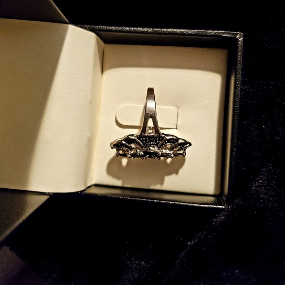 Sterling silver hematite & onyx ring - Picture 3 of 3